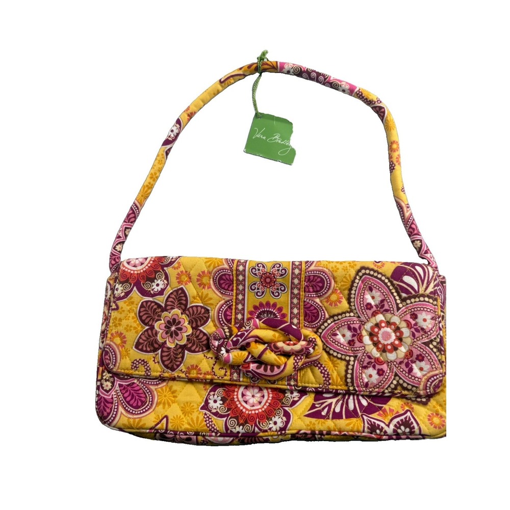 Vera Bradley Provencal Quilted Shoulder Bag Purse Yellow Floral Retired NWT
